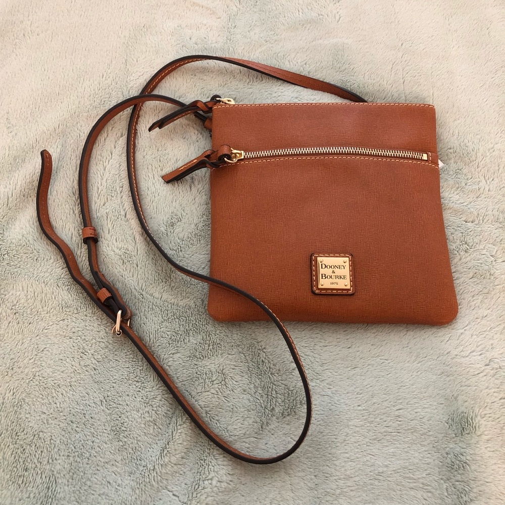 Dooney & Bourke Leather Double Zip Crossbody NWT
